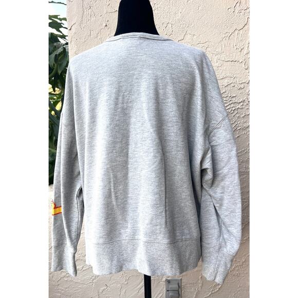 Disney Parks Womens 1X Grey Embroidered Disneyland and Mickey Crop Pullover NWOT - Picture 4 of 10